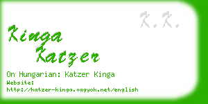 kinga katzer business card